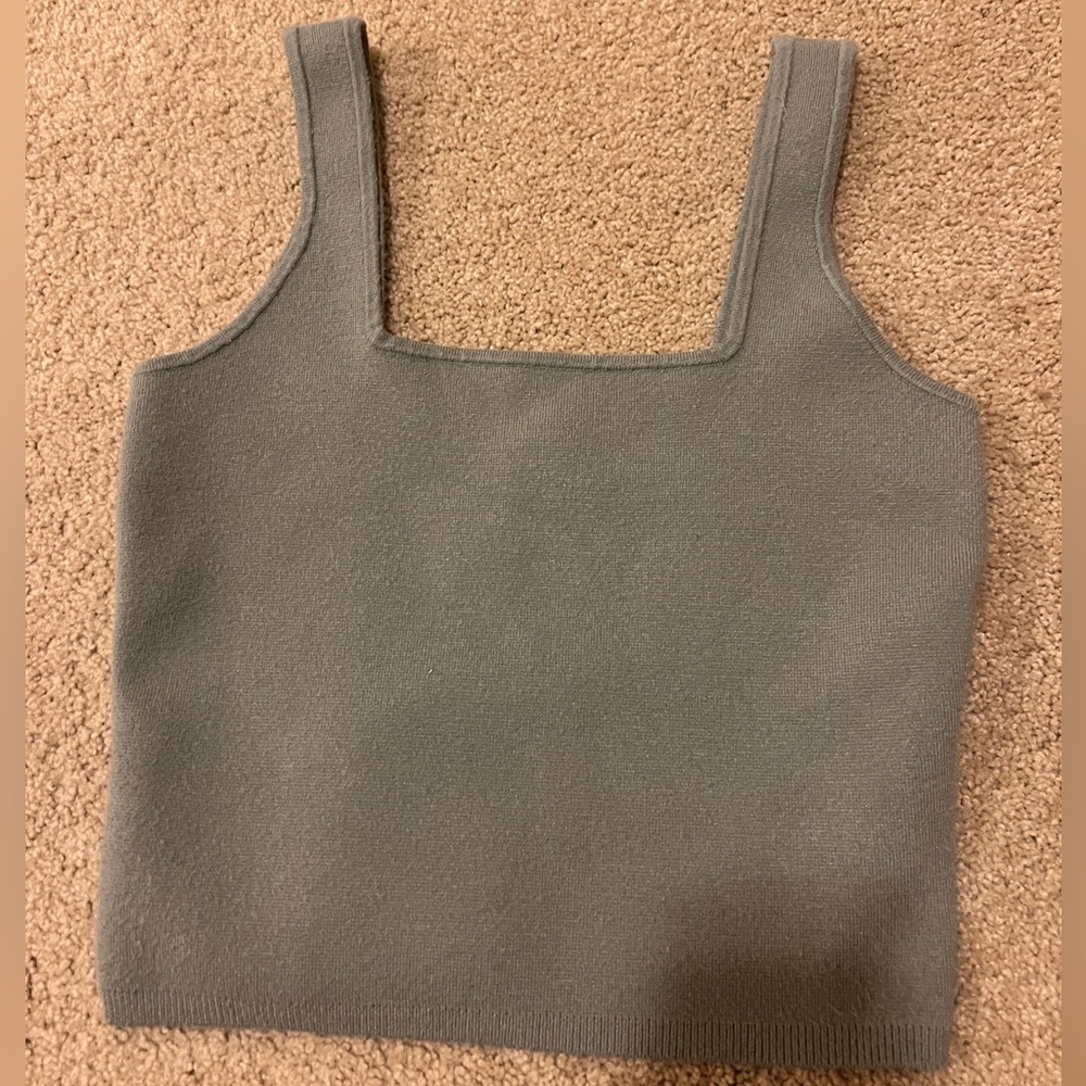 Abercrombie & Fitch Gray/Green Tank Top